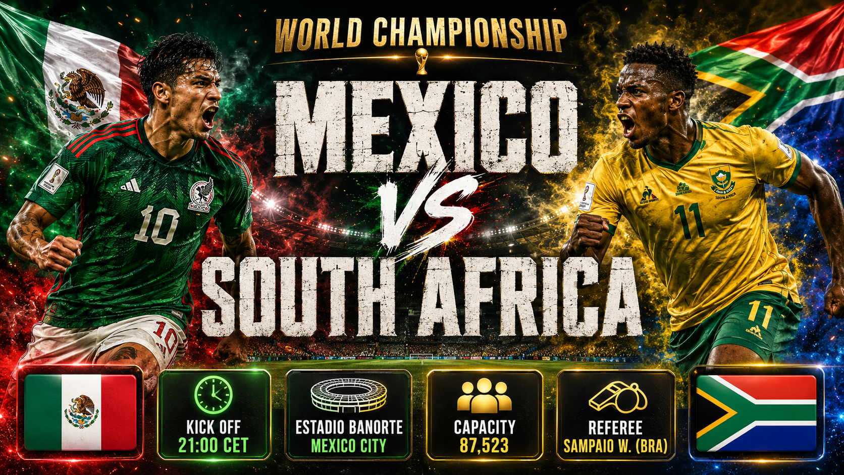 Messico - Sudafrica : Lo Stadio Azteca ospita la storica inaugurazione di un Mondiale senza precedenti
