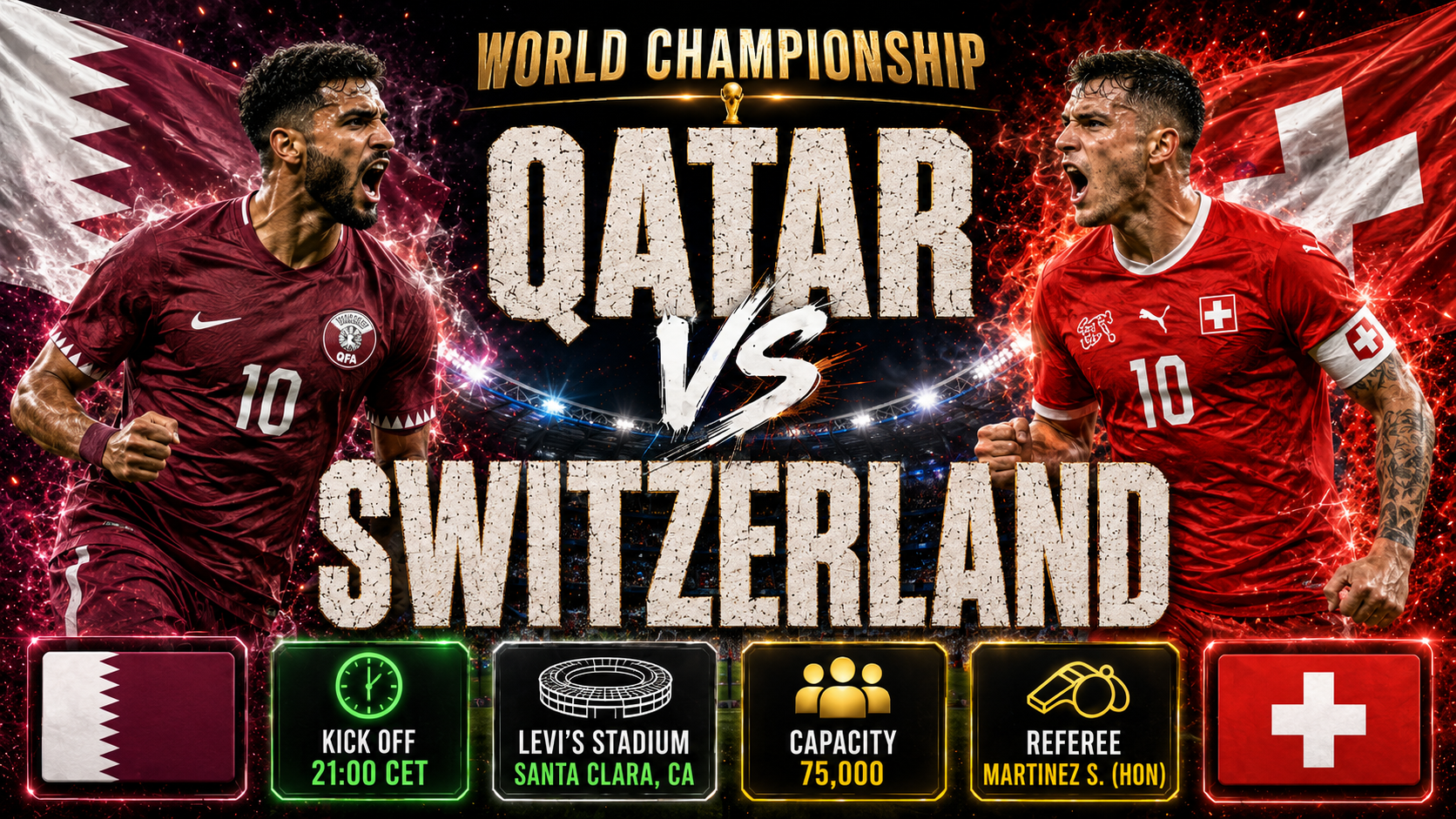 Qatar - Svizzera : Il favorito europeo punta alla vetta immediata del Gruppo B dopo il pareggio dei rivali