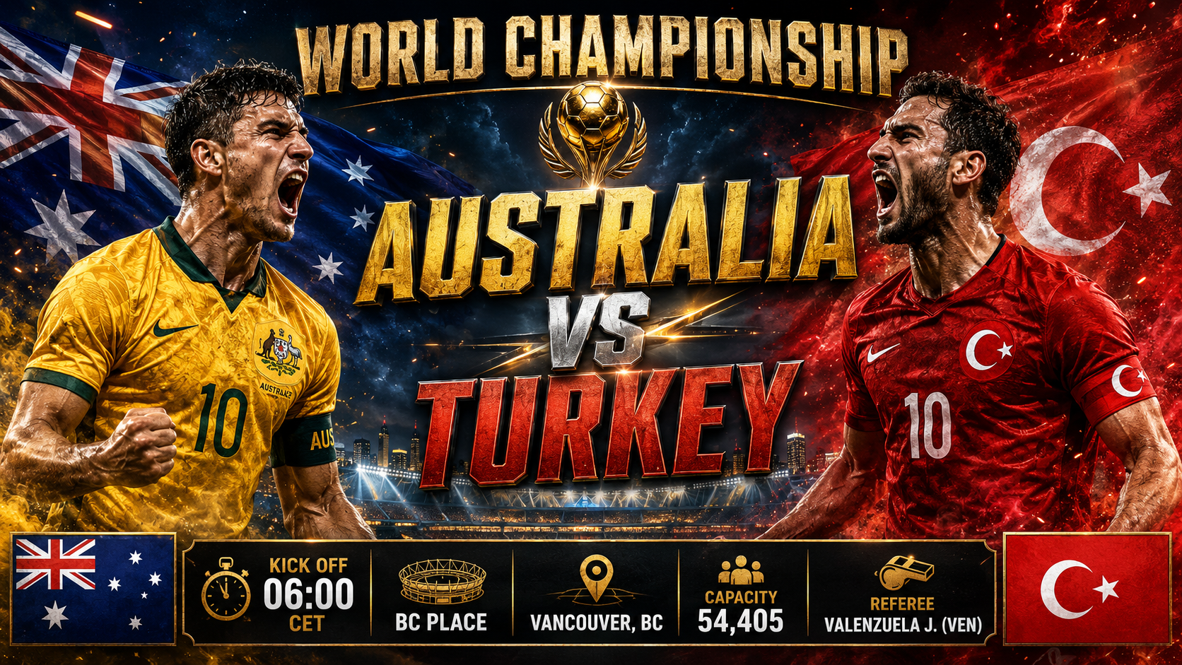 Australia - Turchia : L'atteso ritorno degli ambiziosi turchi contro il muro impenetrabile dei Socceroos a Vancouver